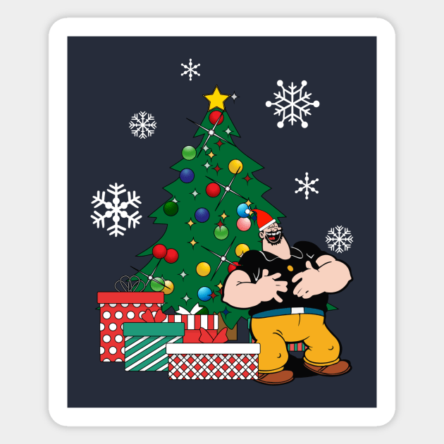 Bluto Around The Christmas Tree Popeye Sticker by Nova5